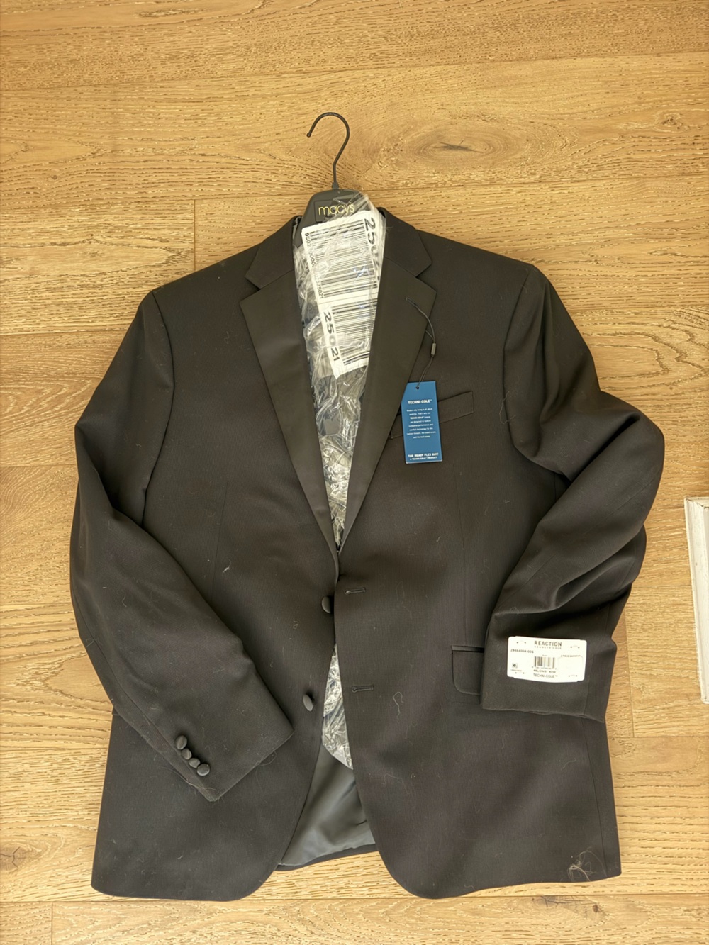 Kenneth Cole Reaction Black Two-Piece Garment Tuxedo